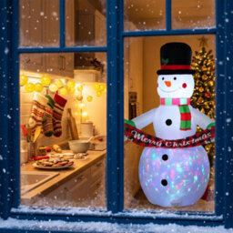 Outsunny Christmas Blow Up Snowman With Colourful Led Light - thumbnail 9