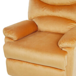 Beliani Recliner Chair Eslov Velvet Mustard - thumbnail 7