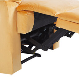 Beliani Recliner Chair Eslov Velvet Mustard - thumbnail 8