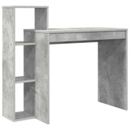 Berkfield Elegant Writing Desk Concrete Grey Concrete-Effect Laminate, Engineered Wood