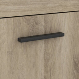 FurniComp LTD Furnicomp Nova 1 Door 1 Drawer Black And Oak Office Desk With Hutch - thumbnail 5