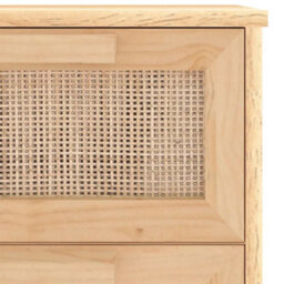 Vidaxl Sideboard Brown 40X30X90 Cm Solid Wood Pine And Natural Rattan - thumbnail 7