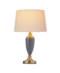 Lighting Supermarket Bailey Large Juniper Blue Table Lamp With Natural Shade - thumbnail 2