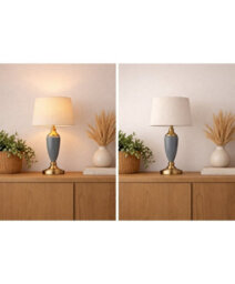 Lighting Supermarket Bailey Large Juniper Blue Table Lamp With Natural Shade - thumbnail 8