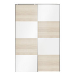 GoodHome Atomia Freestanding White Oak Effect Particle Board Wardrobe (H)2250mm (W)1500mm (D)655mm - thumbnail 1