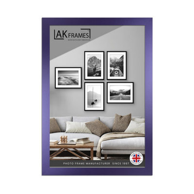 "AK Frames Sleek 18X12"" Purple Thin Modern Picture Frame - Slim And Design For Posters, Prints And Photos - Elegant Wall Frame Decor" - image 1
