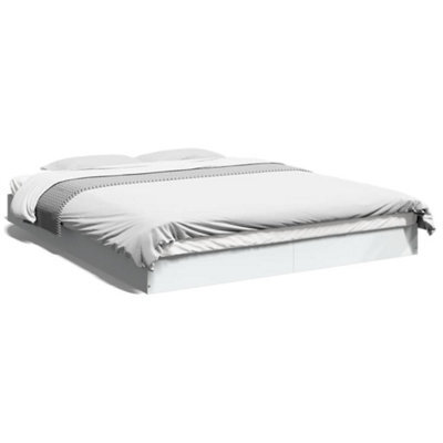 Berkfield Bed Frame Without Mattress White 160X200 Cm Engineered Wood - image 1