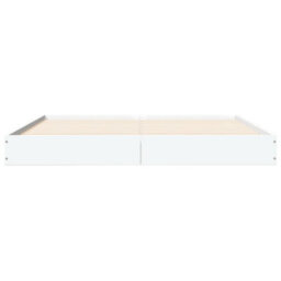 Berkfield Bed Frame Without Mattress White 160X200 Cm Engineered Wood - thumbnail 4