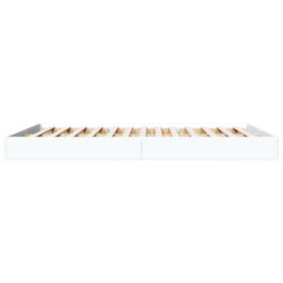Berkfield Bed Frame Without Mattress White 160X200 Cm Engineered Wood - thumbnail 5