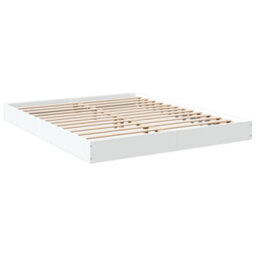 Berkfield Bed Frame Without Mattress White 160X200 Cm Engineered Wood - thumbnail 6