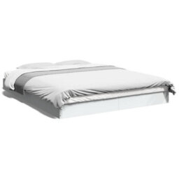 Berkfield Bed Frame Without Mattress White 160X200 Cm Engineered Wood - thumbnail 1