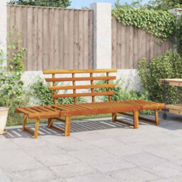 Walplus Garden Bench 2-In-1 190 Cm Wooden Seater Outdoor Furniture - thumbnail 1