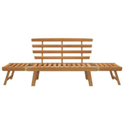 Walplus Garden Bench 2-In-1 190 Cm Wooden Seater Outdoor Furniture - thumbnail 4