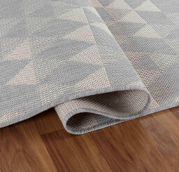Modern Triangle Design Outdoor-Indoor Rugs Silver 160X230 Cm - thumbnail 2