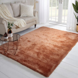 Indigo Beige Plain Shaggy Handmade Luxurious Sparkle Easy To Clean Rug For Dining Room Bed Room And Living Room-160Cm X 230Cm - thumbnail 1