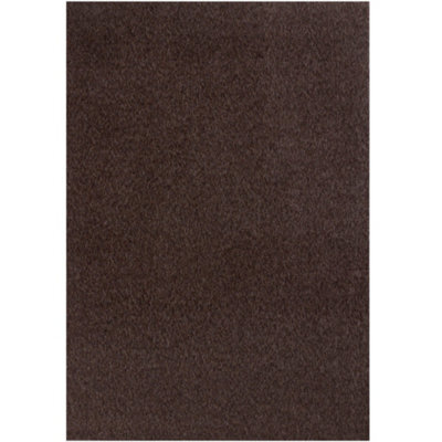 The Rugs Solid Design Low Pile Living Room Rugs In Brown Flex Collection 1000B - image 1