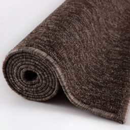 The Rugs Solid Design Low Pile Living Room Rugs In Brown Flex Collection 1000B - thumbnail 6