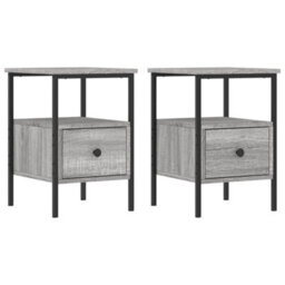Berkfield Bedside Cabinets 2 Pcs Grey Sonoma 34X36X50 Cm Engineered Wood - thumbnail 2
