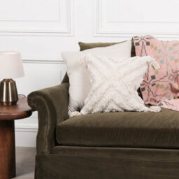 Ines Boho 45Cm Natural Cotton Cushion Cover With Tassels - thumbnail 4