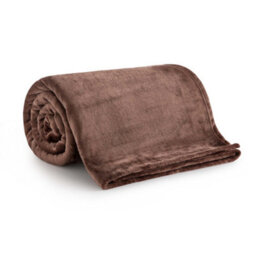 Ameha Fleece Plain Blanket, Lightweight & Reversible Throw For Travel, Bed & Sofa Blanket, Coffee Single 130X150Cm - thumbnail 6