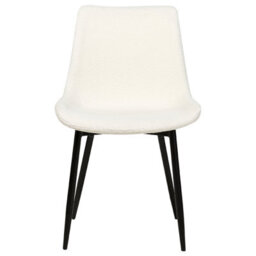 Beliani Set Of 2 Dining Chairs Avilla Boucle White - thumbnail 5