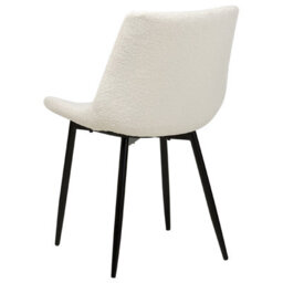 Beliani Set Of 2 Dining Chairs Avilla Boucle White - thumbnail 7