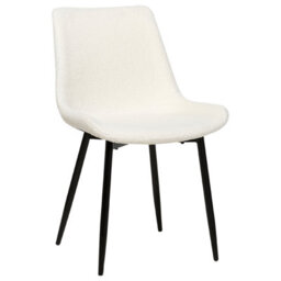 Beliani Set Of 2 Dining Chairs Avilla Boucle White - thumbnail 6