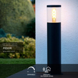 Lucide Fedor 495 Outdoor Bollard Light Black 495 mm - thumbnail 2