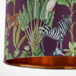 First Choice Lighting Safari - Velvet Safari Design 30Cm Pendant Or Table Lamp Shade - thumbnail 4