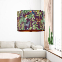 First Choice Lighting Safari - Velvet Safari Design 30Cm Pendant Or Table Lamp Shade - thumbnail 8