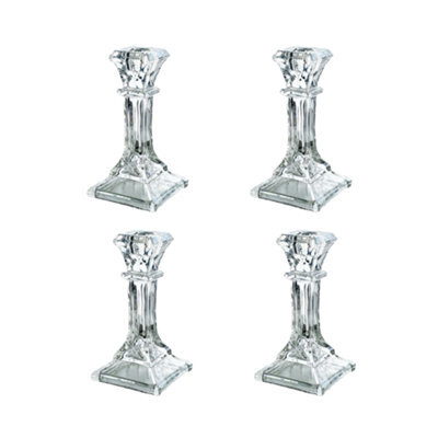 Woodside Home Living Modern Style Glass Dinner Candle Holder Set Of 4 - image 1