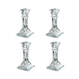 Woodside Home Living Modern Style Glass Dinner Candle Holder Set Of 4 - thumbnail 2