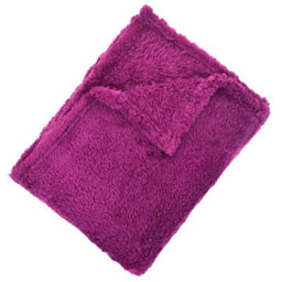 Ehc Teddy Fleece Super Soft Warm Fluffy Throw Thermal Sofa Blanket 130 X 170Cm - Purple - thumbnail 3