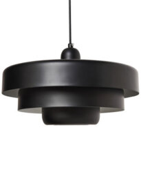Wyld And Coco Novalux Matte Black Tiered Iron Pendant Lamp - 33Cm X 154Cm - thumbnail 3