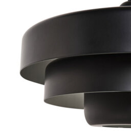 Wyld And Coco Novalux Matte Black Tiered Iron Pendant Lamp - 33Cm X 154Cm - thumbnail 7