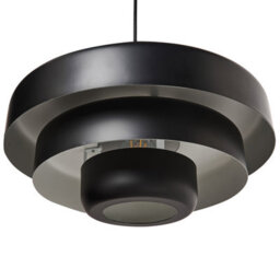 Wyld And Coco Novalux Matte Black Tiered Iron Pendant Lamp - 33Cm X 154Cm - thumbnail 6