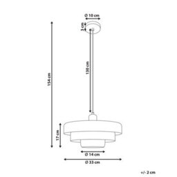Wyld And Coco Novalux Matte Black Tiered Iron Pendant Lamp - 33Cm X 154Cm - thumbnail 4