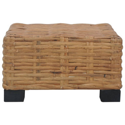 Berkfield Durable Coffee Table 47X47X28 Cm Natural Rattan