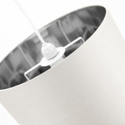 Happy Homewares Contemporary White Cotton 12 Table/pendant Lamp Shade With Shiny Silver Inner - thumbnail 3