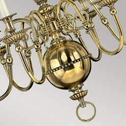 Luminosa Lighting Elstead Cambridge 6 Light Chandelier Polished Brass Finish, E14 - thumbnail 4