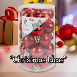Christmas Bauble Decoration Hanging Tree Ornament X 25 3Cm Red - thumbnail 5