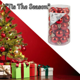 Christmas Bauble Decoration Hanging Tree Ornament X 25 3Cm Red - thumbnail 6