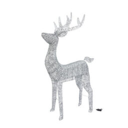 My Smart Buy Glitter Twist Silver Reindeer Christmas Light Sculpture 115Cm Or 140Cm Twinkling Leds, Indoor & Outdoor - thumbnail 2