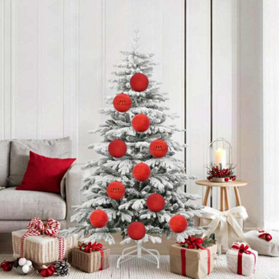 Vidaxl Christmas Bauble Set Xl 9 Pcs Red Plastic - image 1