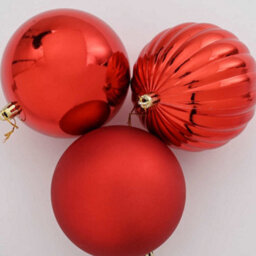 Vidaxl Christmas Bauble Set Xl 9 Pcs Red Plastic - thumbnail 4