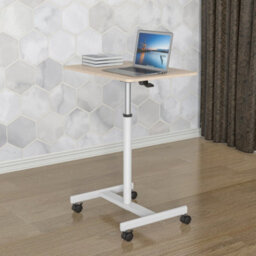 Duronic Wps67 Sit-Stand Desk, Multi-Use Video Projector Table On Wheels, 70X48Cm Platform, Adjustable Height, 70X48Cm - thumbnail 6