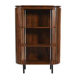 Buttercup Farm Slatted Medium High Bookcase - Mango Wood - L40 X W100 X H145 Cm