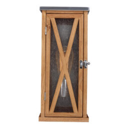 Elstead Lighting Lumiere 1 Light Rectangle Wall Light - Natural Oak