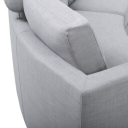 Wyld And Coco Nova Curved Modular 7-Seater Sofa With Adjustable Headrests, Grey - thumbnail 8