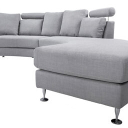 Wyld And Coco Nova Curved Modular 7-Seater Sofa With Adjustable Headrests, Grey - thumbnail 3